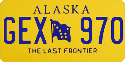 AK license plate GEX970