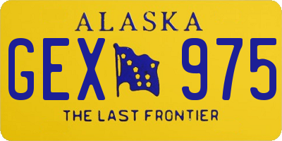 AK license plate GEX975