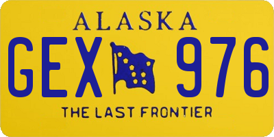 AK license plate GEX976