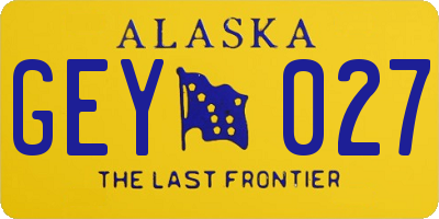AK license plate GEY027