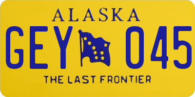 AK license plate GEY045