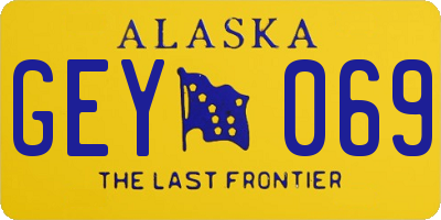 AK license plate GEY069