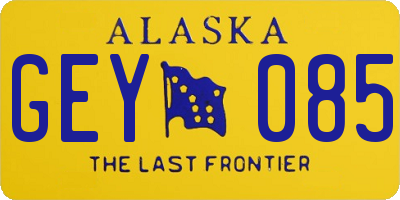 AK license plate GEY085