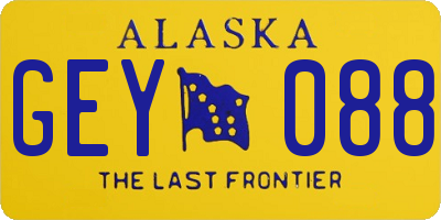 AK license plate GEY088