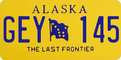 AK license plate GEY145