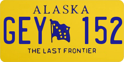 AK license plate GEY152