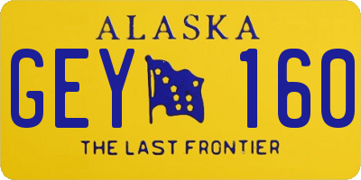 AK license plate GEY160