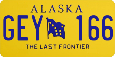 AK license plate GEY166