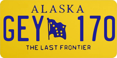 AK license plate GEY170