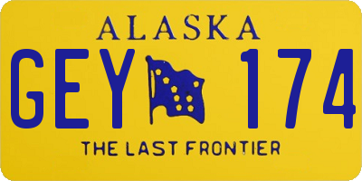 AK license plate GEY174