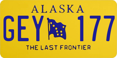 AK license plate GEY177