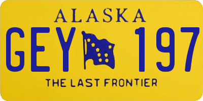 AK license plate GEY197