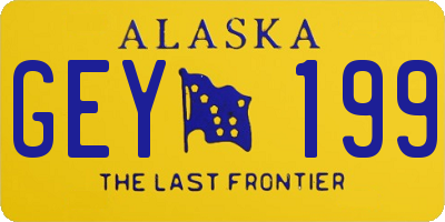 AK license plate GEY199