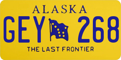 AK license plate GEY268