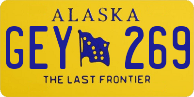 AK license plate GEY269