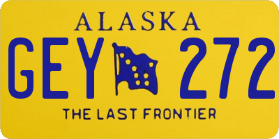 AK license plate GEY272