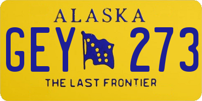 AK license plate GEY273