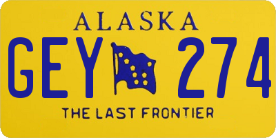 AK license plate GEY274
