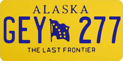AK license plate GEY277