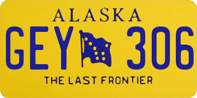 AK license plate GEY306