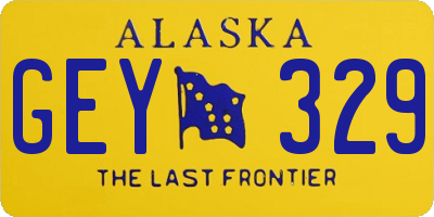AK license plate GEY329