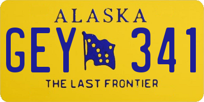 AK license plate GEY341