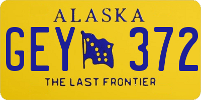 AK license plate GEY372
