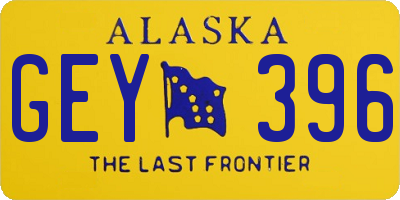 AK license plate GEY396