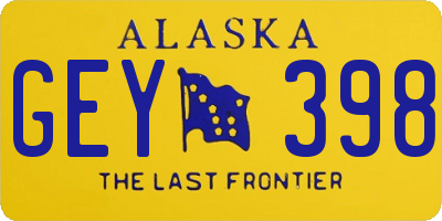 AK license plate GEY398