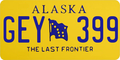 AK license plate GEY399