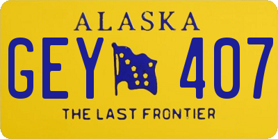 AK license plate GEY407