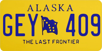 AK license plate GEY409