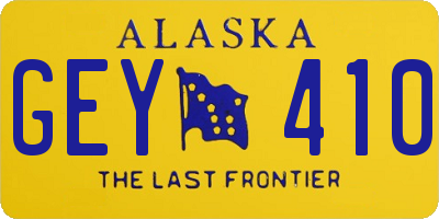 AK license plate GEY410