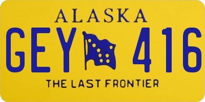 AK license plate GEY416