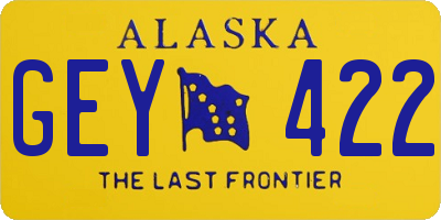 AK license plate GEY422