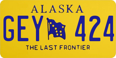 AK license plate GEY424