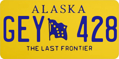 AK license plate GEY428