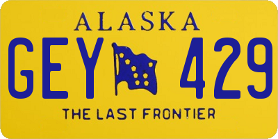 AK license plate GEY429