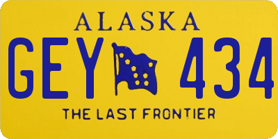 AK license plate GEY434
