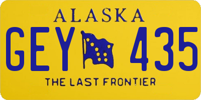 AK license plate GEY435