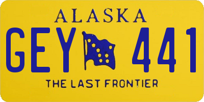 AK license plate GEY441
