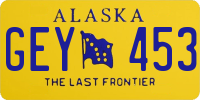 AK license plate GEY453