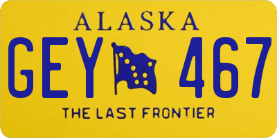 AK license plate GEY467