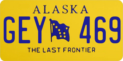 AK license plate GEY469