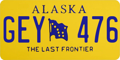 AK license plate GEY476