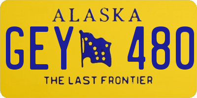 AK license plate GEY480