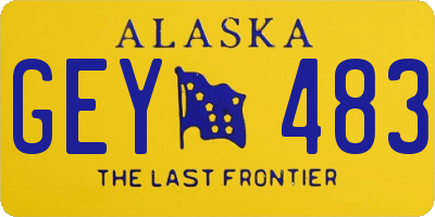 AK license plate GEY483