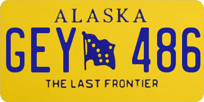 AK license plate GEY486