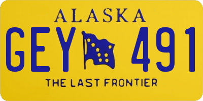 AK license plate GEY491