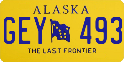AK license plate GEY493